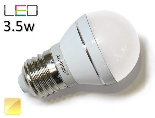 Ampoule LED E27 Globe 3.5W SMD 2835 blanc chaud 180° 230v